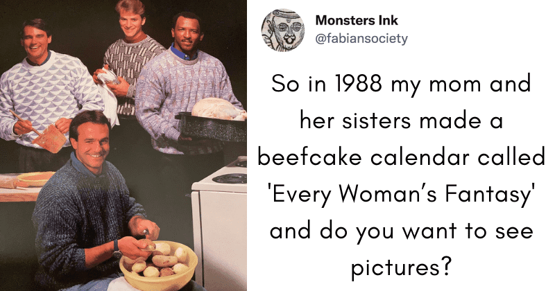 People crack up over resurfaced calendar from the '80s featuring handsome men doing chores