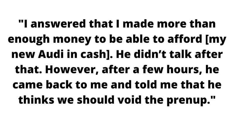 He tried to merge finances only when he learned she made 3x more than him. She laughed at him.