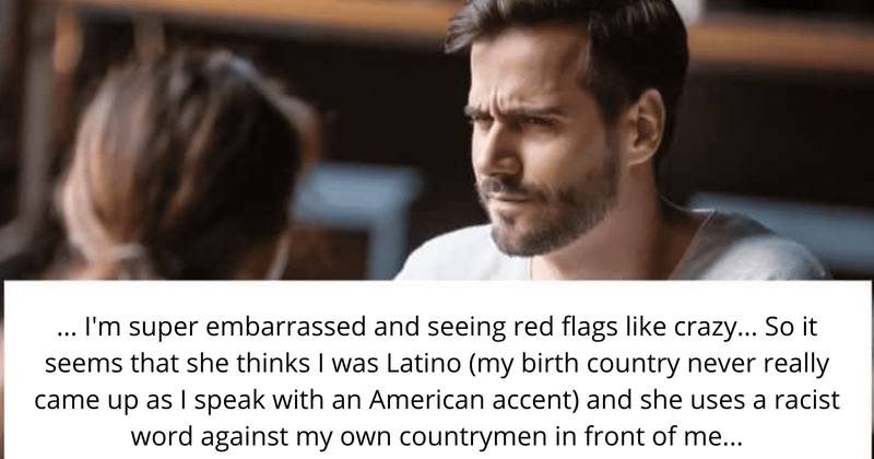 Man ditches his date at a restaurant after learning she was racist, asks if he was wrong