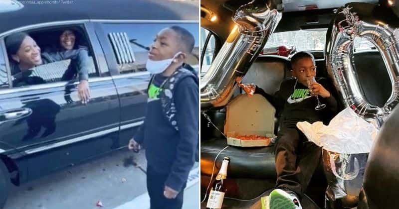 Aunt surprises 10-year-old who's never seen a limo with a ride for his birthday