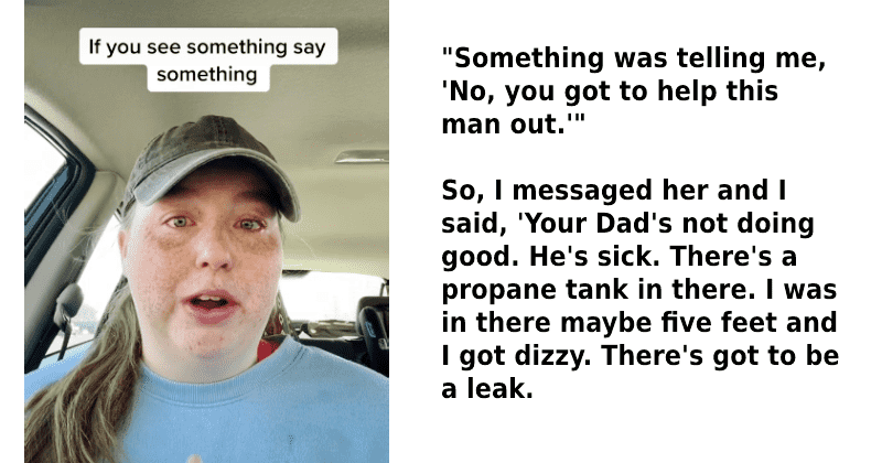 Delivery person trusted her gut instinct and ended up saving elderly customer from gas leak