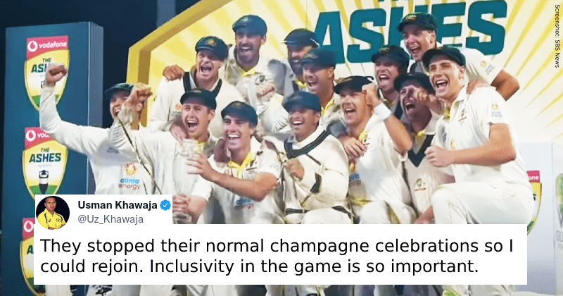 Australian captain lauded for putting away champagne to include Muslim teammate in celebrations