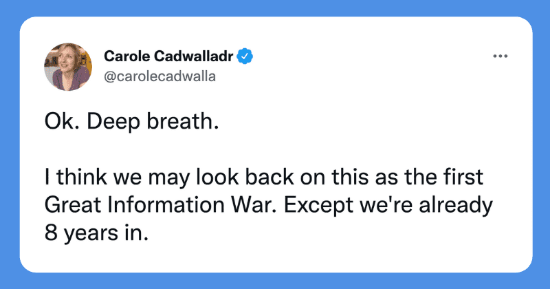 Journalist explains the 'Great Information War' to show how the Ukraine invasion affects everyone