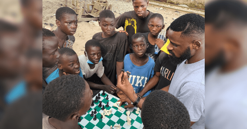 Nigerian chess master uses game to give underprivileged children a chance at education