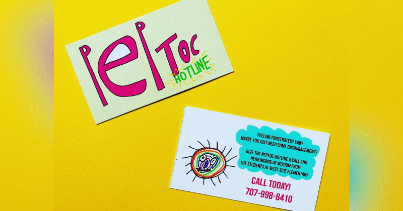 Kindergartners share encouraging pep talks, life advice and joy to callers through viral hotline