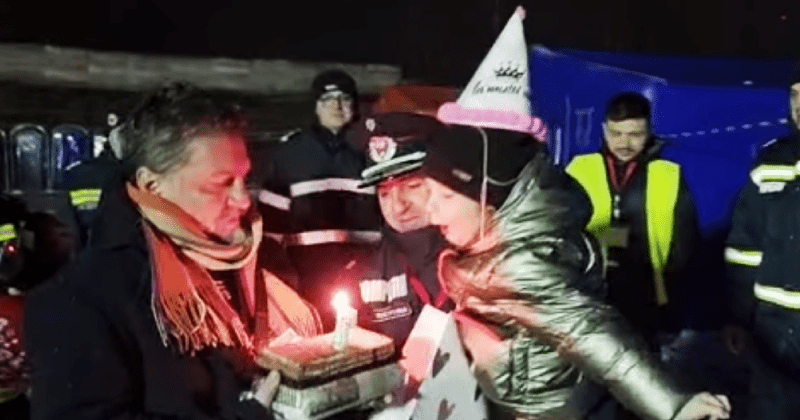 Refugee camp throws surprise birthday party for a 7-year-old girl from Ukraine