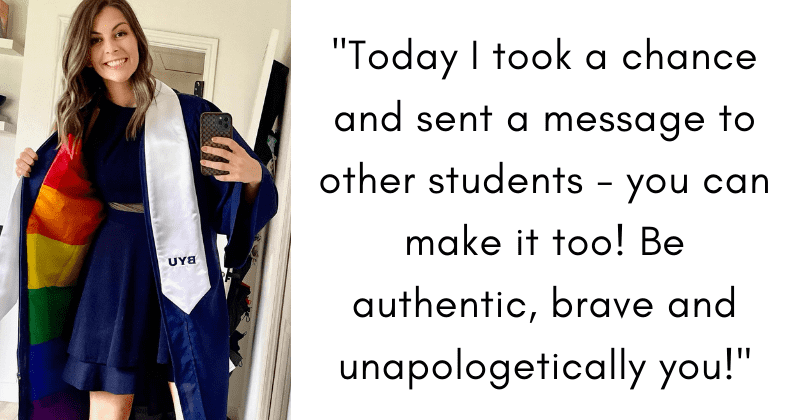 BYU student who flashed pride flag at graduation opens up about protesting school's LGBTQ policies