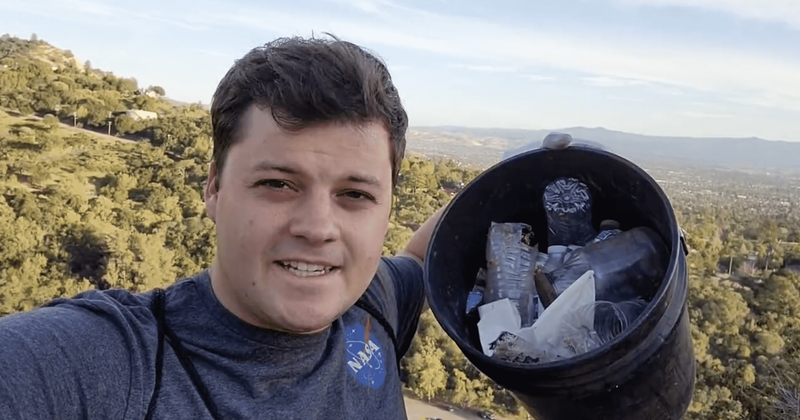 Climate science undergrad spends more than 1000 straight days cleaning trash from his local parks