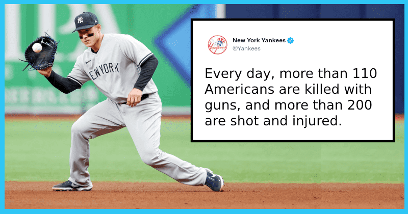 The Yankees and Rays tweeted gun violence stats during entire game: 'We all deserve to be safe'