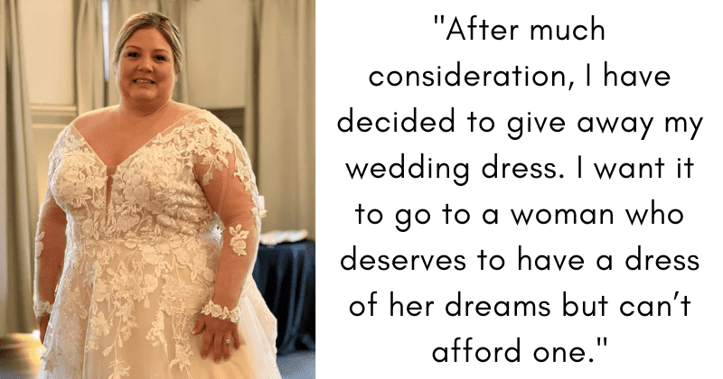 Bride gives away her $3000 wedding gown. Thanks to her, many other women are doing the same.