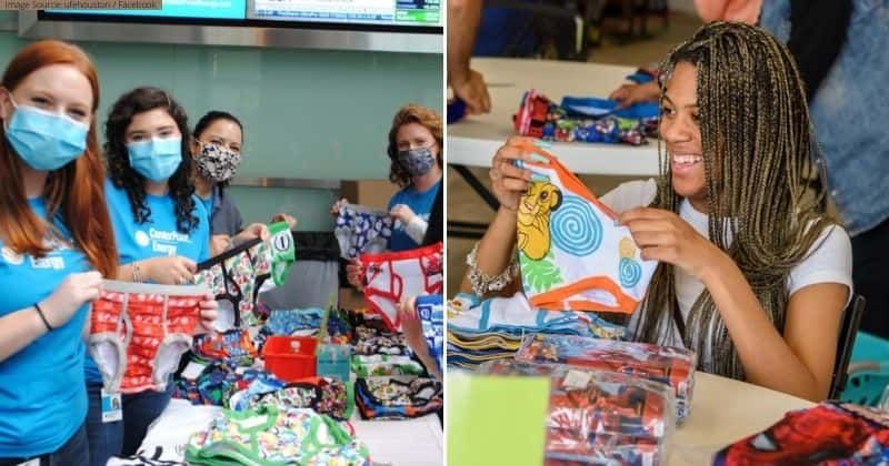Woman is distributing millions of pairs of underwear to children and victims of natural disasters in America