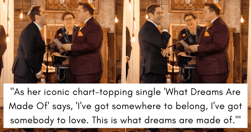 Groom's 'Lizzie McGuire'-inspired wedding vows to his husband are an emotional rollercoaster