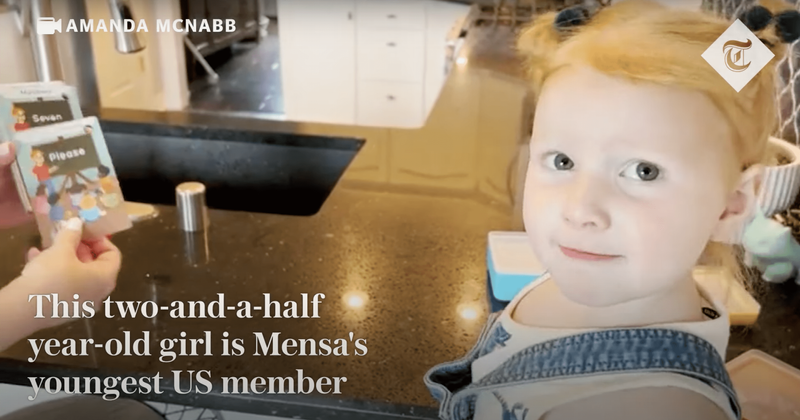 Two-year-old genius from Kentucky becomes the youngest member of Mensa in the US