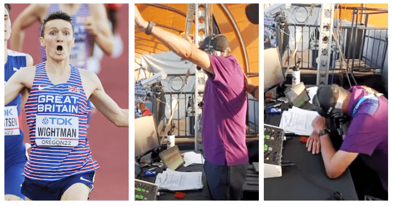 Emotional video shows dad commentating on his son's shocking world title win: 'That’s my son'