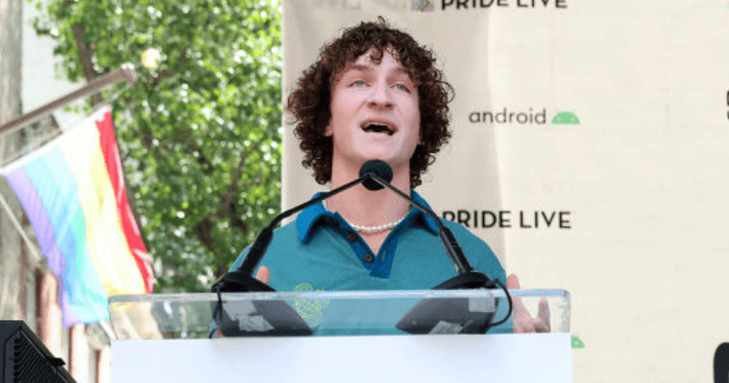 Gay high school senior delivers banned graduation speech at Education Department in Washington, DC