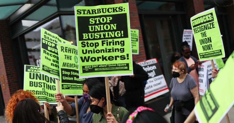 An entire Starbucks team walked out during their shift after the manager fired a colleague