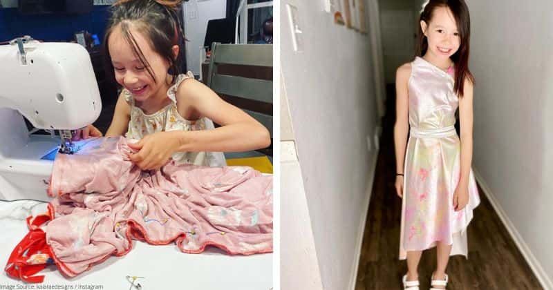 This talented 9-year-old has a closet full of outfits she has sewn herself