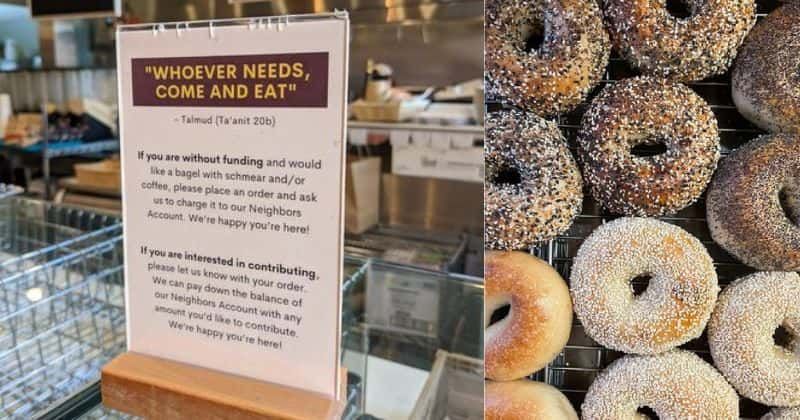 Shop offers free bagels, coffee to anyone who can't afford it: 'Whoever needs, come and eat'