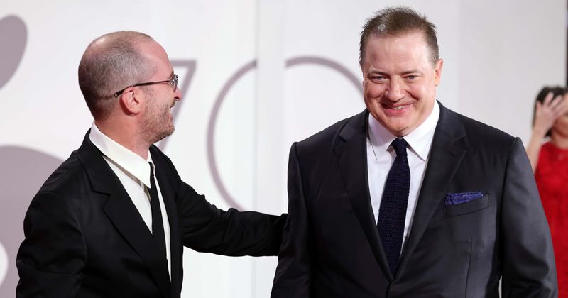 Brendan Fraser gets emotional as fans give him a standing ovation for his role in 'The Whale'