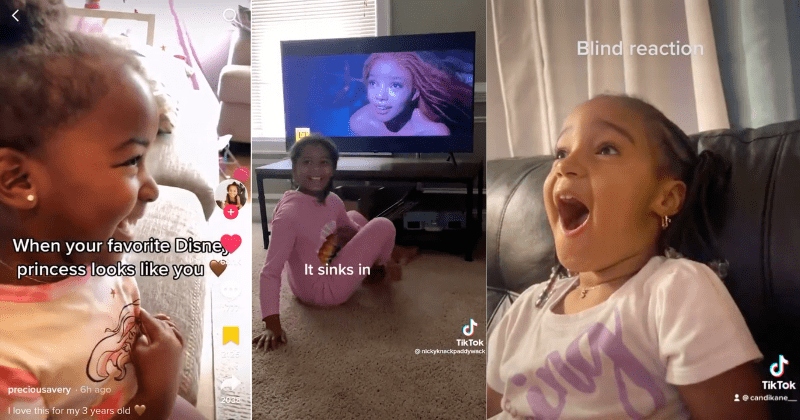 Parents share their young Black daughters' wholesome reactions to the new 'Little Mermaid' teaser