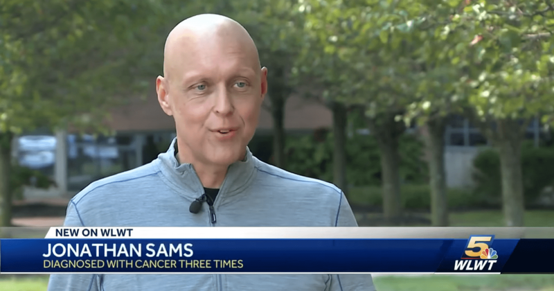 Man who beat cancer for third time walks full marathon through hospital while receiving treatment