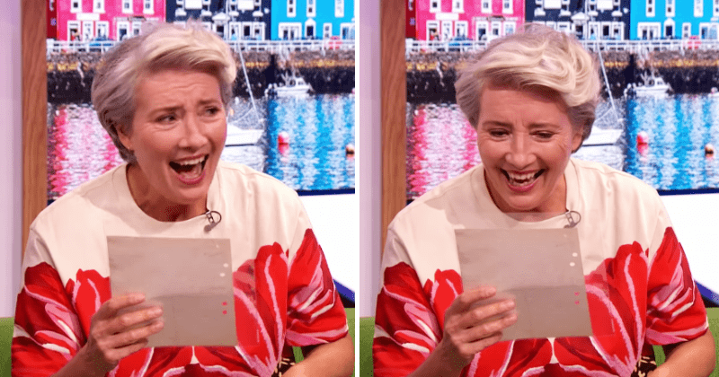 BBC anchors handed Emma Thompson a letter. She slowly recognized her late father's handwriting