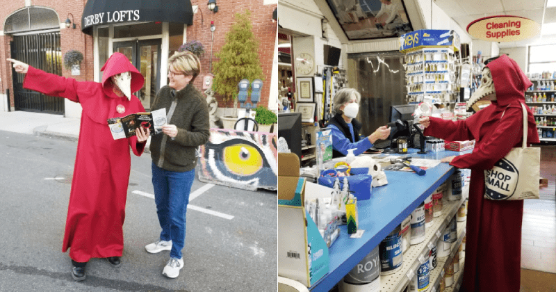 Retired couple from Salem love going about their day in their Halloween costumes and it's so adorable