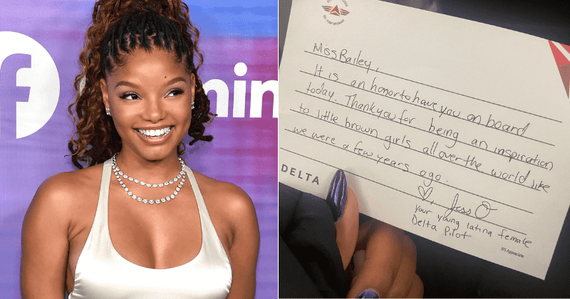 Halle Bailey gets surprise message from pilot on recent flight: 'Thank you for being an inspiration'