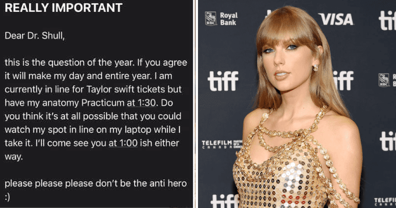 Hero professor holds student's spot in line for Taylor Swift tickets so they can attend class