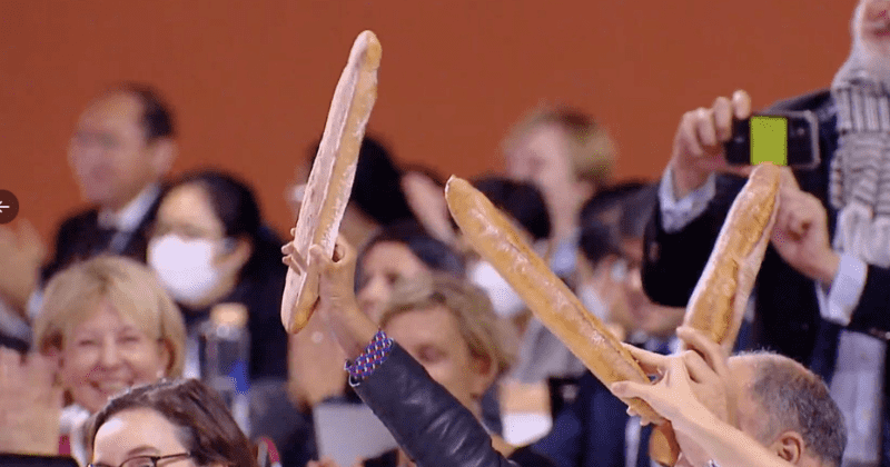 The French delegation is waving baguettes at the UNESCO headquarters and the reason is quite tasty