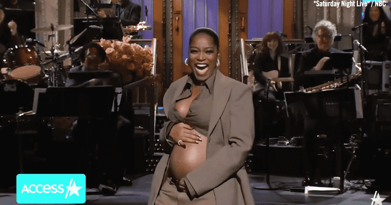 Keke Palmer reveals baby bump during Saturday Night Live monologue: 'Guys, I am going to be a mom'