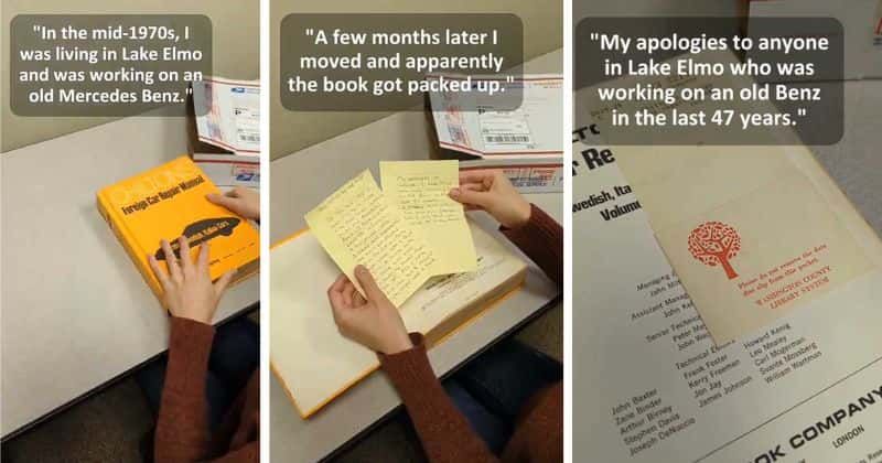Man returns library book he needed to fix car after 47 yrs with apology note: 'You might want it back'