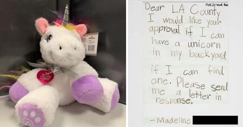 Girl sends adorable letter requesting approval to keep her pet unicorn. Animal control said yes