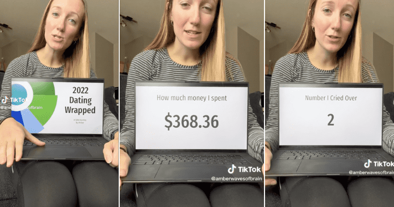 Woman creates hilarious 'dating wrapped' presentation saying she's wasted money and learned nothing