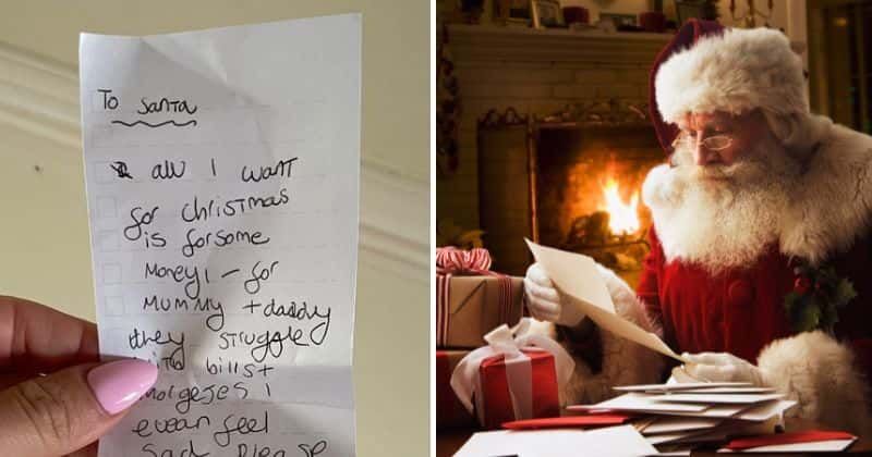 8-year-old writes touching letter to Santa requesting 'money for mum and dad' for Christmas