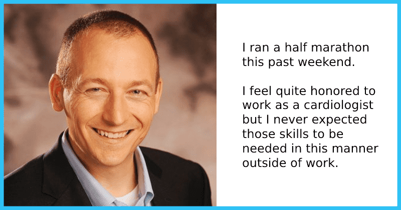 Cardiologist stops mid-marathon to perform CPR, ends up saving the lives of two runners