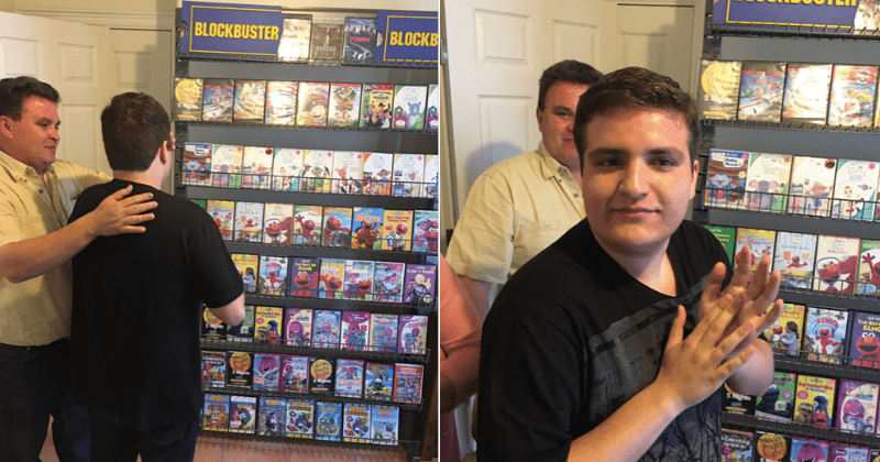 Parents build Blockbuster store at home for autistic son after local branch closes down