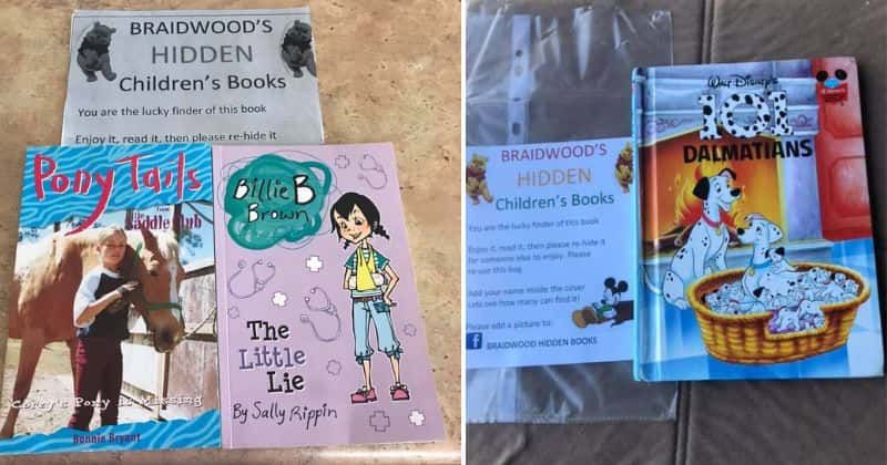 Mom starts literary treasure hunt to encourage kids to read. They then re-hide books for others to find