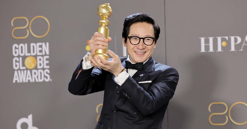Ke Huy Quan breaks down in tears after giving a powerful Golden Globes speech about redemption