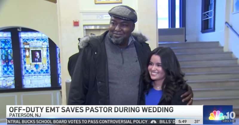 Young EMT working catering at a wedding saves pastor's life after he collapsed while delivering vows