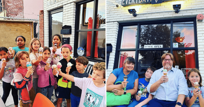 Ice cream shop gives free scoops to those who can't afford it: 'Everybody kept paying it forward'