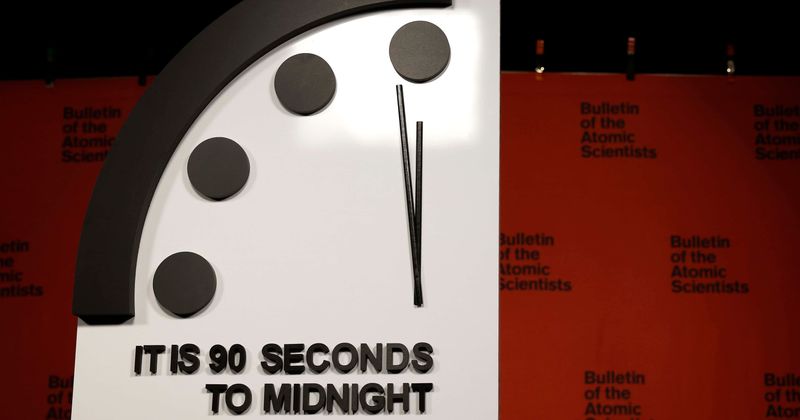 Doomsday clock moves to 90 seconds to midnight to signal how close we are to total annihilation