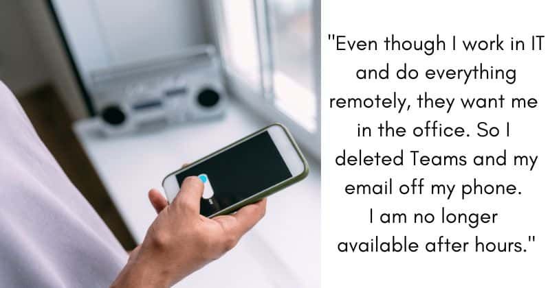 Boss refuses work from home to an employee. He stopped being available out of office