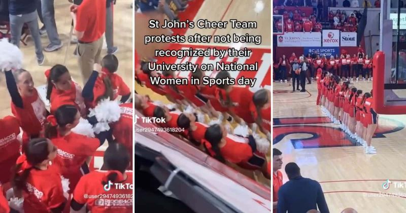 College cheerleaders stand up for themselves after being ignored on 'National Women in Sports' day