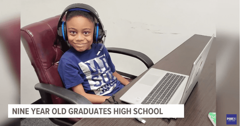 Child prodigy graduates high school at 9 years old. He is already dreaming of becoming an astrophysicist