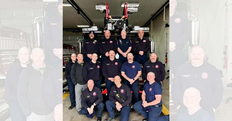 Firefighters shave their heads to show support to colleague battling a brain tumor in moving gesture