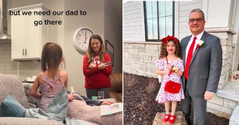 Grandpa fulfills girl's wish by filling in for her father for Valentine's day daddy-daughter dance