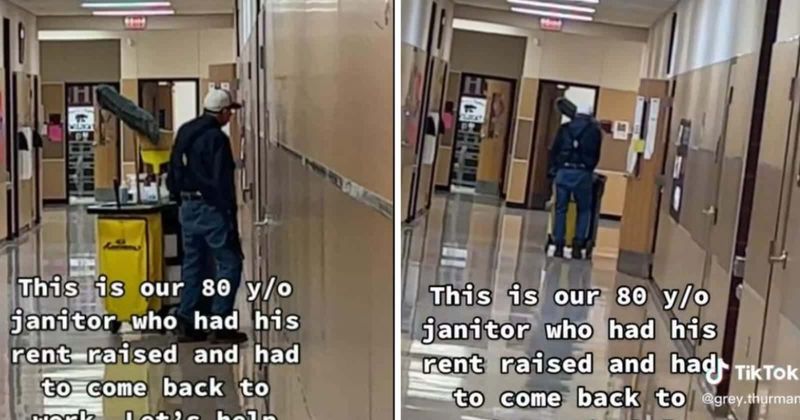 Kind students raise $180,000 for elderly janitor who was forced out of retirement to make the rent
