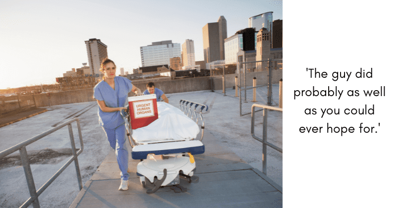 Surgeon runs half a mile through a marathon to collect the liver for the transplant patient