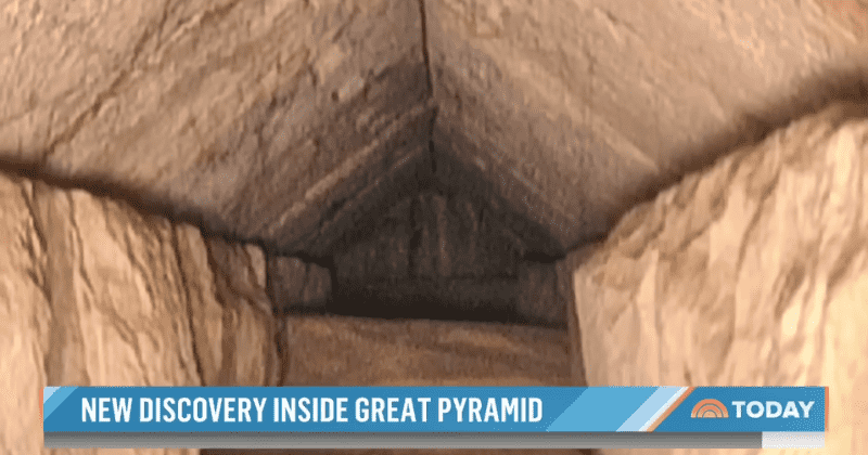 A mysterious hidden corridor has been discovered in the Great Pyramid of Giza